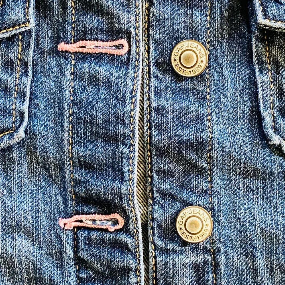 GAP Factory Girl’s Denim Jacket Dark Wash size M 7/8 Excellent Condition